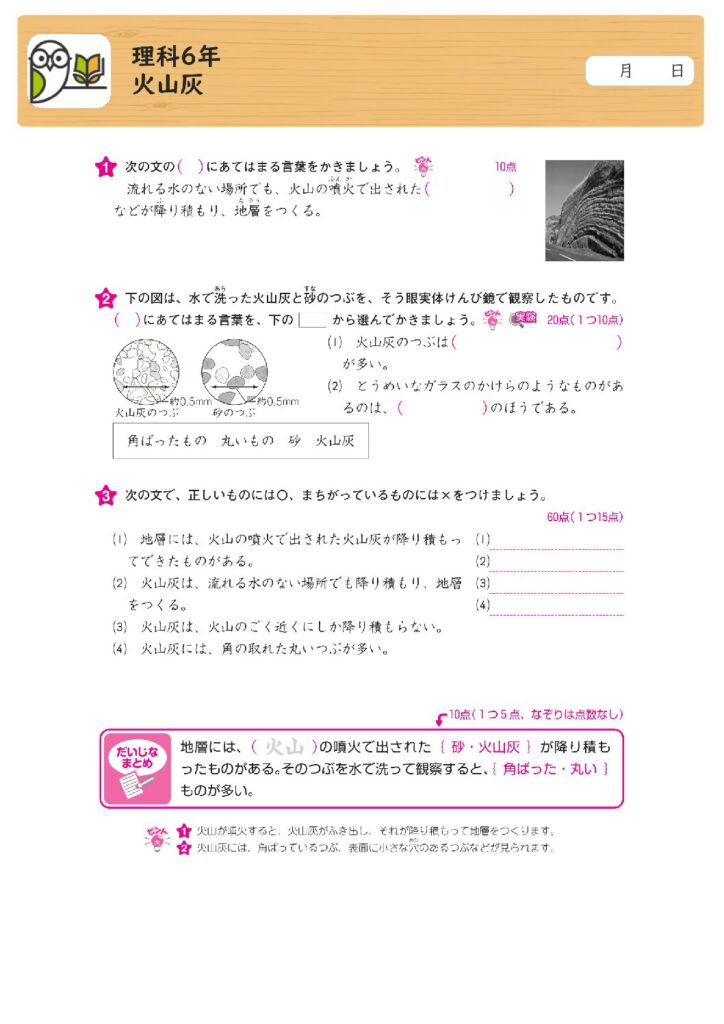 理科6年
火山灰